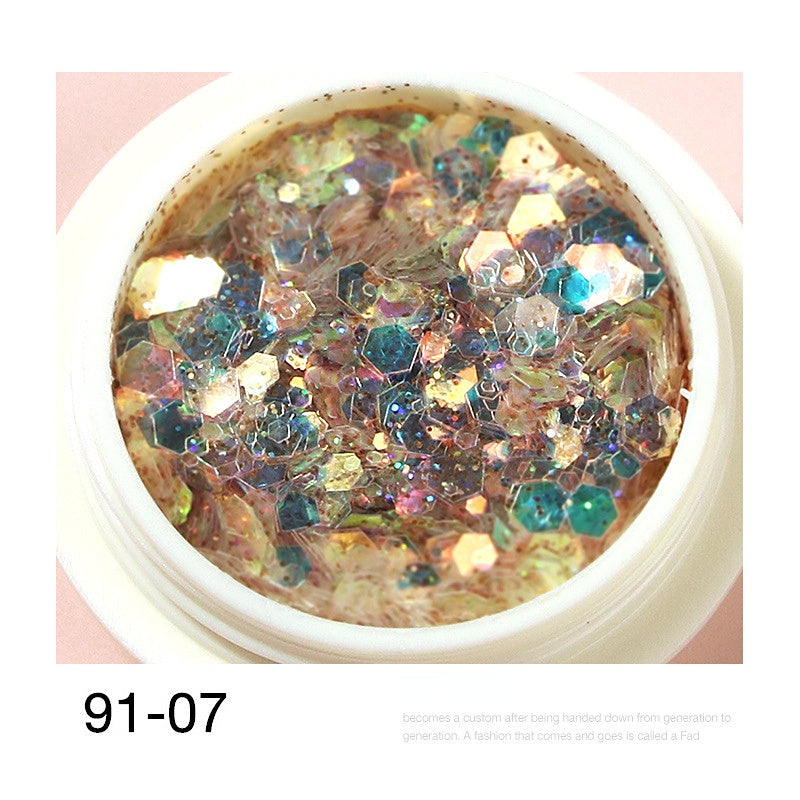 Holographic Nail Glitter Sequins Shiny Laser Nail Art DIY Decals