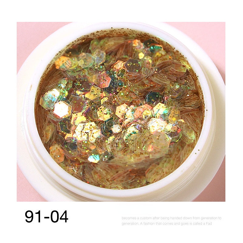 Holographic Nail Glitter Sequins Shiny Laser Nail Art DIY Decals