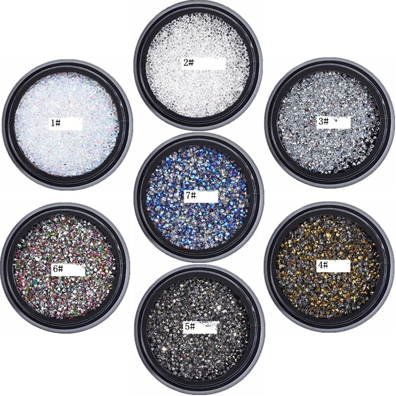 3D crystal rhinestone set with assorted zircon crystals for nail art decoration