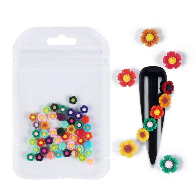 3D White Flower Nail Art Charm Decoration Decals Nail Art Gem