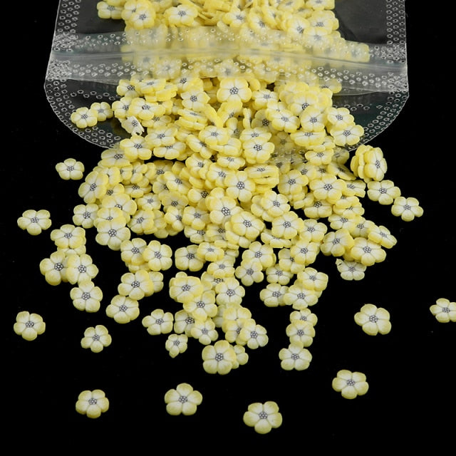 3D White Flower Nail Art Charm Decoration Decals Nail Art Gem