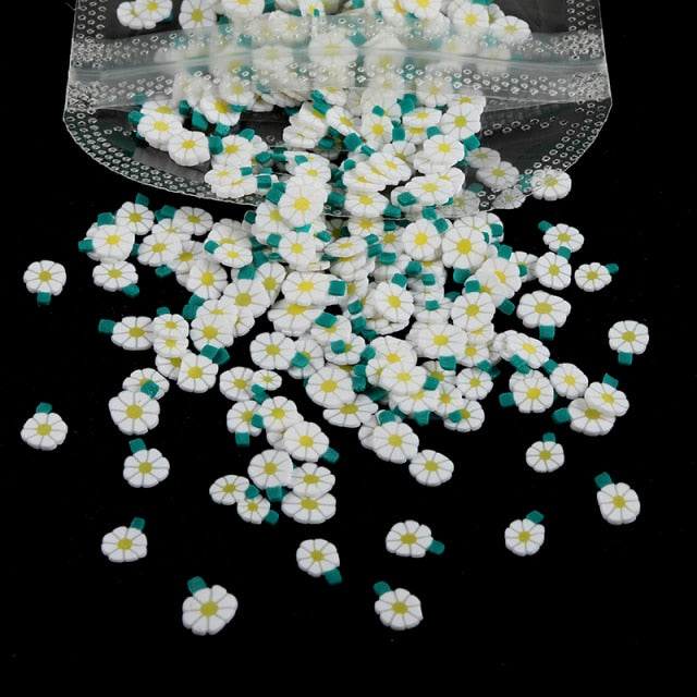 3D White Flower Nail Art Charm Decoration Decals Nail Art Gem